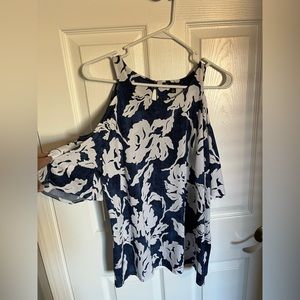 INC cold shoulder blouse.